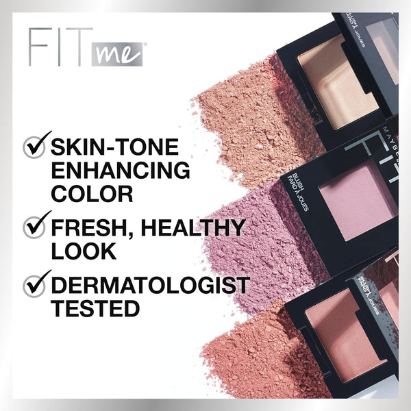 Maybelline Fit Me Blush, Lightweight, Smooth, Blendable, Long-Lasting All-Day Face Enhancing Makeup Color, Pink, 1 Count