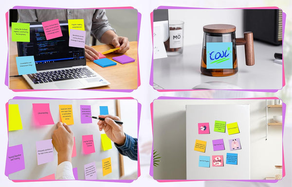 3x3 Sticky Notes 36 Pads, 9 Bright Colors Self-Adhesive Memo Pads, Strong Adhesive, Perfect for Office Desk, Home Reminders, School, Notebooks