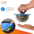 Kitchen + Home Silicone Suction Lids and Food Covers - Set of 5 - Fits Various Sizes of Cups, Bowls, Pans, or Containers!