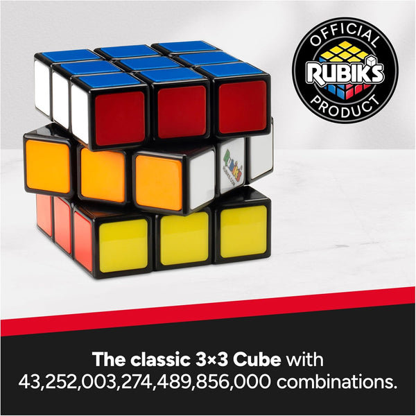 Rubik'S Cube, the Original 3X3 Cube, Problem-Solving Brain Teaser, Color-Matching Puzzle, Fidget Toy & Sensory Puzzle, for Ages 8 & Up