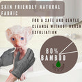 Sphynx Hairless Cats Carbonized Bamboo Bath Exfoliating Gloves Charcoal Bamboo Shower Body Scrub (1 Pair)