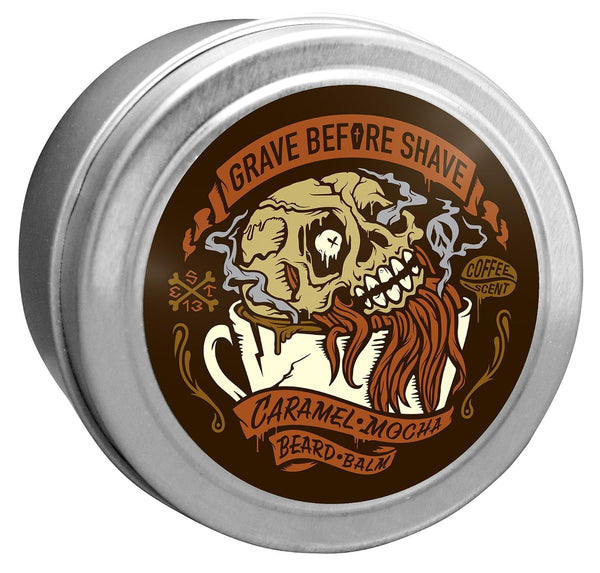 Grave Before Shave Caramel Mocha Beard Pack (Caramel Mocha Coffee Scented) 2 Piece Set