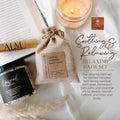 Relaxing Bath Gift Set, Luxury Spa Gifts for Women, Self Care Products for Women and Men, Calm Essential Oil Roller, Oatmeal Lavender Bath Soak &