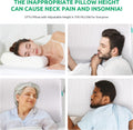 UTTU Cervical Pillow for Neck Strain Relief, Memory Foam Neck Pillow for Sleeping, Adjustable Orthopedic Sandwich Pillow, Contour Cooling for Side