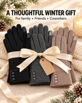 Patelai 3 Pairs Women's Winter Gloves Touchscreen Texting Color Set 1