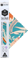 Honeybee Beeswax Wraps - Banksia Pattern Beeswax Roll -Certified Organic Cotton Beeswax Wrap - Reusable Beeswax Wrap for Food - Plastic Wrap &