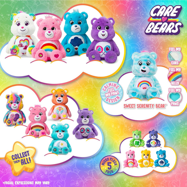 Care Bears Medium Plush - True Friend Bear - Perfect Stuffed Animal Holiday, Birthday Gift, Super Soft and Cuddly – Good for Girls and Boys,
