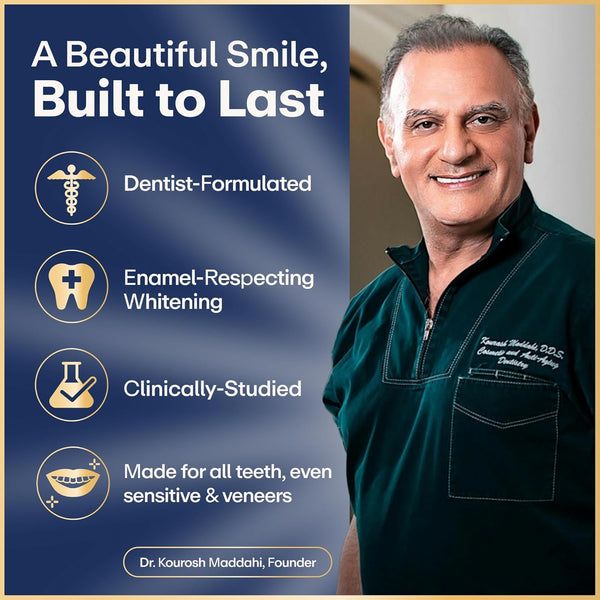Lumineux Teeth Whitening Strips, Peroxide Free, 9 Treatments (1 Month) | Peroxide free, enamel safe, dentist formulated, clinically tested &