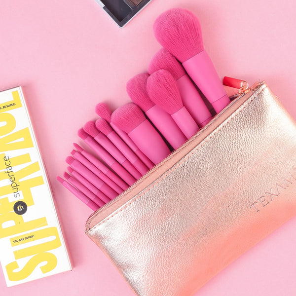 Makeup Brush Set, 15 Piece Quality Makeup Brushes, Premium Synthetic Make up Brushes for Foundation Powder Blush Highlighter Concealer Makeup
