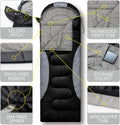 0 Degree Winter Sleeping Bags for Adults Camping (450GSM) - Temp Range (5F–32F) Portable Waterproof Compression Sack- Camping Sleeping Bags for
