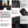 10℉ Winter Gloves Men Women Warm Glove Touch Screen for Cycling Running Fishing Driving Hiking Skiing Cold Weather Large Grey