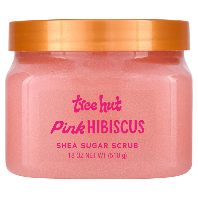Tree Hut Pink Hibiscus Shea Sugar Scrub | Exfoliating Body Scrub Removes Dead, D