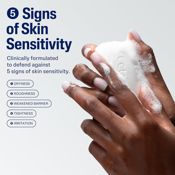 Cetaphil Gentle Cleansing Bar Soap, Sensitive & Dry Skin, 4.5oz, 6ct | Fragrance-Free, Dermatologist Recommended, Non-Comedogenic, Nourishes Dry