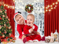 CYLYH 7X5Ft Christmas Window Backdrop for Photography Winter Snow Scene Xmas Party Decorations Background Christmas Festival Party Banner Backdrop
