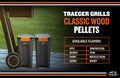 Traeger Grills BAC637 Stay Dry Pellet Storage Bin with Locking Lid, 22Lb Capacity Wood Pellet Container with Flavor Stickers, Stackable Design,
