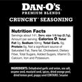Dan-O's Crunchy Seasoning, 3.5 oz Bottle, Everything Seasoning for Fish, Eggs, Salads, Veggies and More, Sugar Free, Zero Calorie, Use this Spice
