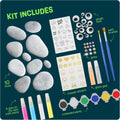 Dan&Darci Kids Rock Painting Kit - Glow in the Dark - Arts & Crafts Gifts for Boys and Girls Ages 6-12 - Craft Activities Kits - Creative Art Toys
