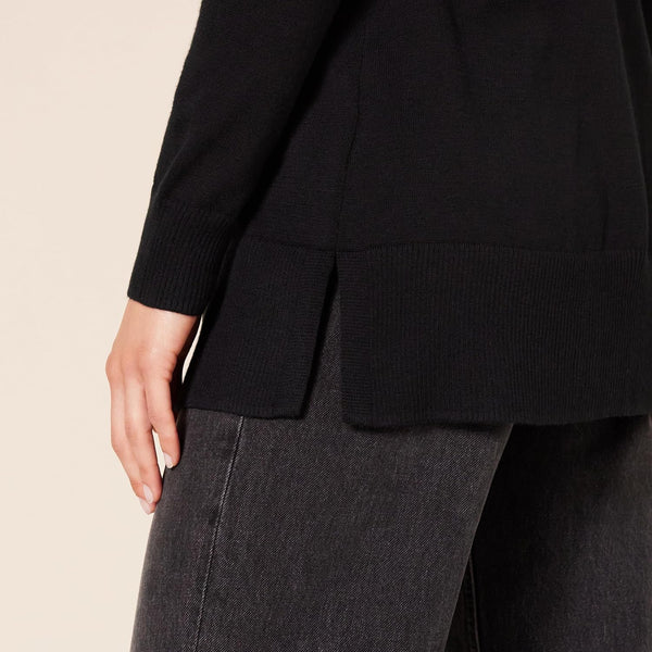 Amazon Essentials Women's Lightweight Long-Sleeve Open-Front Long Cardigan Sweater, Regular Fit X-Large Black