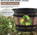 Quarut 3 Pack 10 inch Plant Pots with Drainage Holes & Saucer 10 inches