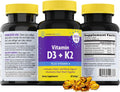 InnovixLabs Vitamin D3 K2-5000 IU Vitamin D3 Plus 600 mcg Vitamin K2 MK4 and MK7 for Max Calcium Absorption, Supports Bone, Immune, Heart Health,