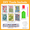 6 Pack Diamond Art Kits for Adults Flower, DIY 5D Diamond Painting Kit for Beginners Floral, Full Round Drill Gem Art Dots for Adults, Perfect for