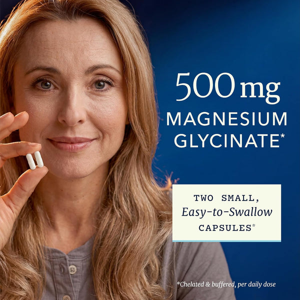 Magnesium Glycinate 500mg, High Absorption, Sleep & Relaxation Support 120 Count (Pack of 1)
