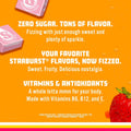 Sparkling Ice STARBURST Strawberry, Zero Sugar Flavored Sparkling Water, with Vitamins and Antioxidants, Low Calorie Beverage, 17 fl oz Bottles