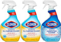 Clorox Disinfecting All-Purpose Cleaner, 32 fl. Oz., and Bathroom Cleaner, Bleach Free, Household Essentials, Cleans Dirt and Grime Off Most