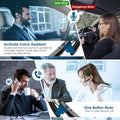 Bluetooth Headset, Wireless Bluetooth Earpiece V5.0 Hands-Free Earphones with Built-in Mic for Driving/Business/Office, Compatible with iPhone and