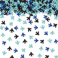 100pcs Airplane Confetti, Blue&Black Glitter Plane Table Confetti, Boys Birthday Paper Scatters, Baby Shower/Retirement/Travel Theme Party Table