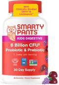 Smartypants Kids Probiotic Immunity Gummies: Prebiotics & Probiotics for Digestive Health and Immune Support Supplement, Gluten Free, Vegan, Grape