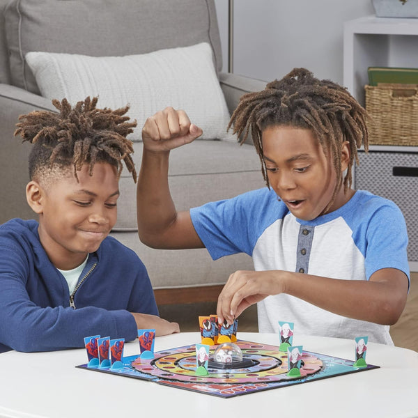 Hasbro Gaming Trouble: the Spider-Verse Edition for Marvel Fans, Ages 8+, Game for 2-4 Players, with Rotating Board