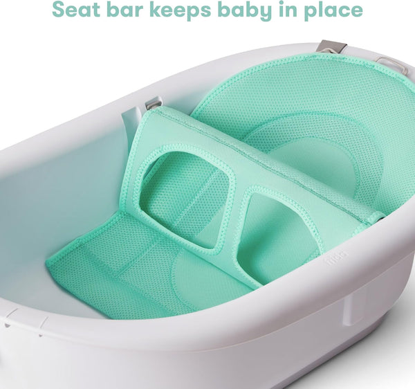 Frida Baby 4-in-1 Grow-with-Me Baby Bathtub, Baby Tub for Newborns to Toddler with Removable Bath Seat & Backrest for Bath Support in Tub Bath Tub