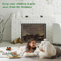 Fireplace Screen Safe Mesh Gate Mesh Screen Child Proof Existing Fireplace Barrier Guard Net Adhesive Cover Fire Place Doors for The Living Room