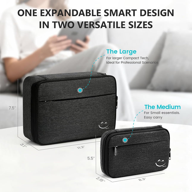 Travelkin Cord Organizer Travel, Electronic Organizer Travel Case, Cable Organizer Bag for Cords,Chargers Phone, Sd Card