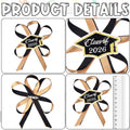 Daifunli 3 Pcs Graduation Lei Accessories Class of 2026 Ribbon Bows Lei Decals for Leis Gold Graduation Party Theme Celebration Decoration