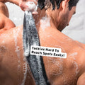 Extra Rough Exfoliating Washcloth - Extreme Body & Back Scrubber for Shower, Extra Long, Hygienic Exfoliator Wash Cloth, Men or Women, 2 Count