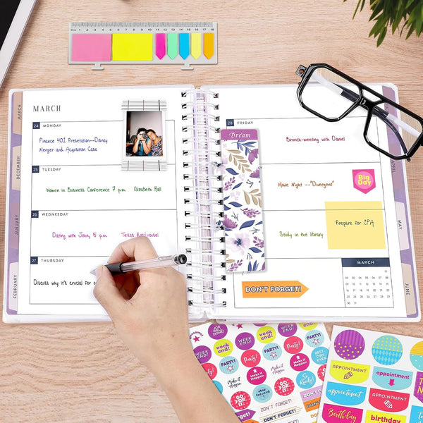 Planner 2025-2026, 18 Months Large Academic Daily Weekly Monthly Planner Organizer, July. 2025 - Dec. 2026, 8.5x9.8" Agenda with Page Tabs,