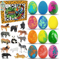 Bath Bombs for Kids with Surprise Inside, 12 pk Kids Bath Bombs with Toys | Bath Bombs with Jungle Toys, Organic, Natural, Skin-Moisturizing