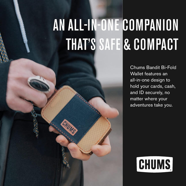 Chums Bandit Bi-Fold Wallet Ã¢ÂÂ Slim RFID Wallet for Men & Women, Reversible 
