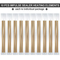 Honoson 10 Pieces 8 Inch Impulse Sealer Heating Element Service Spare Repair Parts Kit 2mm Heat Sealers Strips Replacement Elements