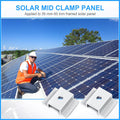 12 Pack Solar Panel Mid Clamps 1.06 Inch Solar Panel Bracket Aluminium Mounting Accessories Aluminum Solar Mid Clamp for Solar Panel Mounting