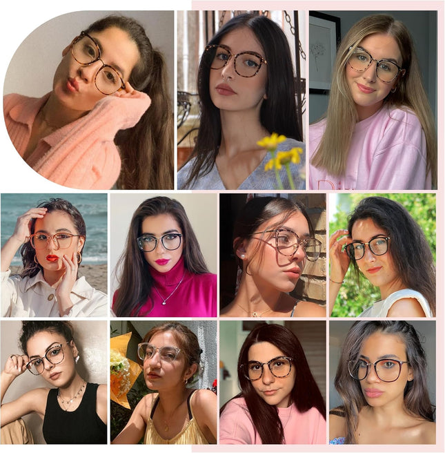 Cyxus Blue Light Glasses for Woman, Fashion Computer Glasses on Office Reduce Ey