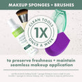 Ecotools Full Powder Brush, Fluffy Makeup Brush for Loose & Pressed Powder, Best for Setting Makeup, Large Brush Head with Soft, Synthetic