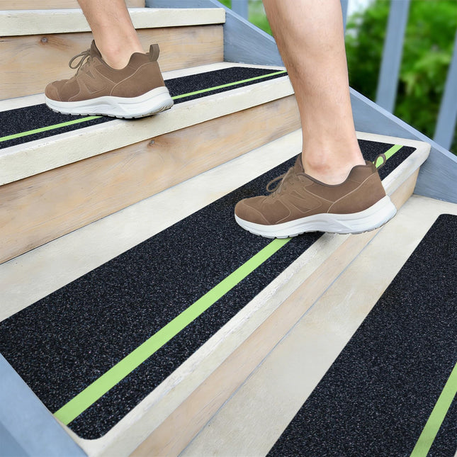 Lifegrip anti Slip Traction Treads with Glow in Dark Stripe (10-Pack), 6" X 32",