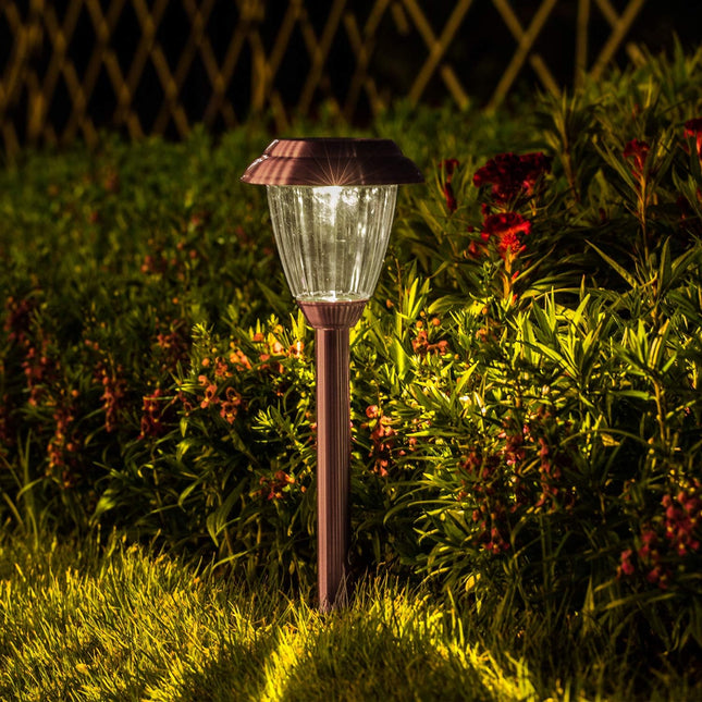 Solar Lights Outdoor - 8 Pack Copper Garden Walkway Lights Solar Powered Waterproof for Garden, Lawn, Yard, Pathway Brow