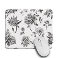 IBILIU Mouse Pad White Roses,Butterfly Flower Floral Rectangle Mousepad Non-Slip Rubber Base Computer Mouse Pad for Laptop, Office, Home - 9.5 X