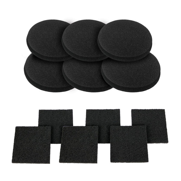 12 Pieces Counter Top Activated Carbon Compost Bin Filters - Extra Thick Indoor Pail Replacement Charcoal Caddy Filters Refill, 0.4" Thickness