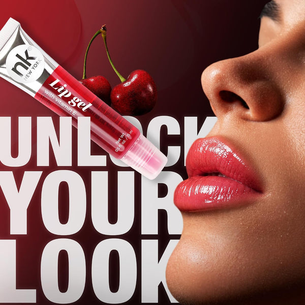 NICKA K NEW YORK, Hydrating Lip Gel Set, Assorted, Vitamin E, 5-Pack AMZ001
