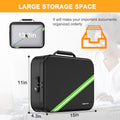 Noiposi Document Organizer with 5200Ã¢ÂÂ Heat Insulated,Waterproof and Fireproof Document Box with Lock, Home Travel Strong Fireproof Safe Storage